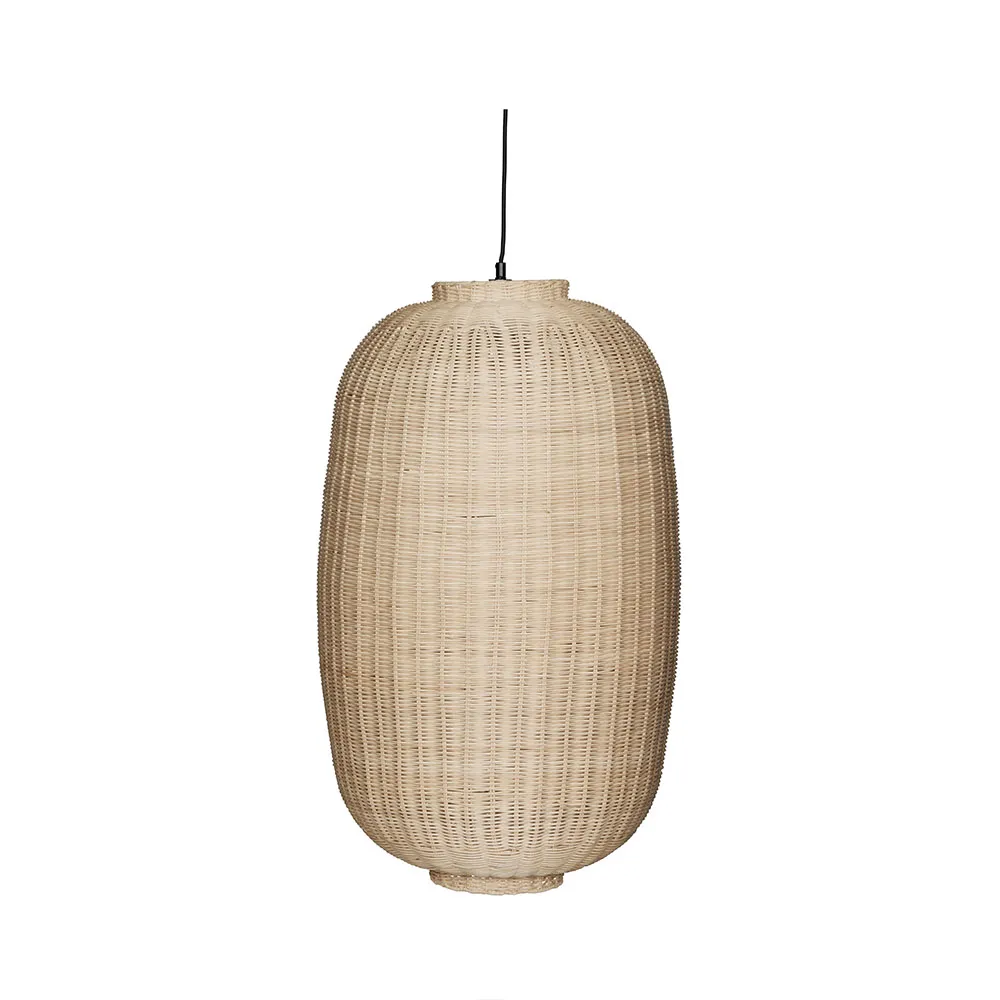 Hübsch interior Hängelampe - oval "Chand" Rattan