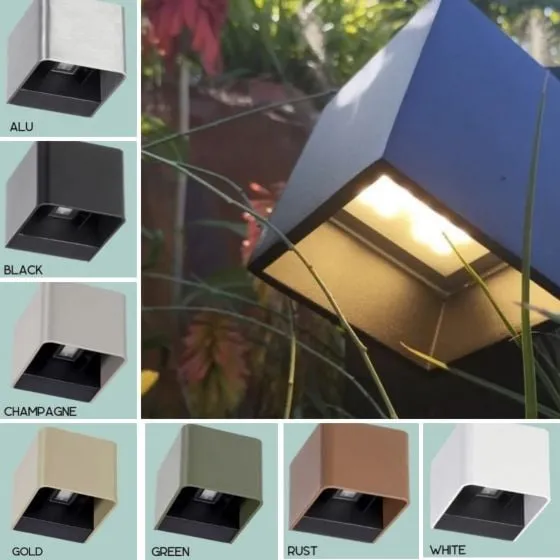 Led-Wandleuchte Sus Square Rust 230V