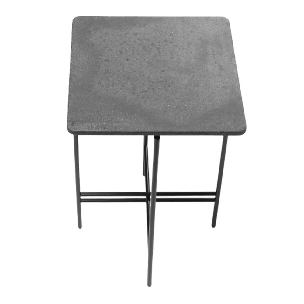 Beistelltisch - quadratisch "Boulton" Lavastein & Stahl