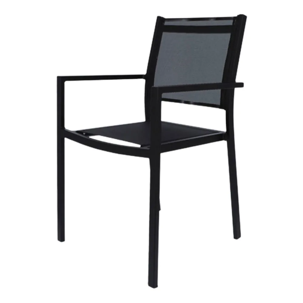 jan kurtz Stapelstuhl - mit Armlehne "Fiam Aria" 4er-Set schwarz