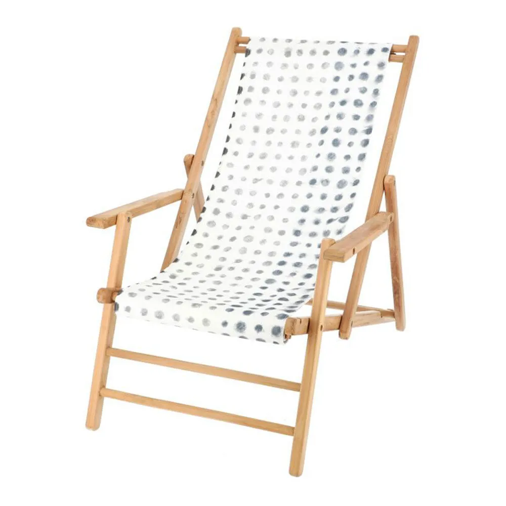 jan kurtz Liegestuhl - klappbar "Maxx Punkte" Teak