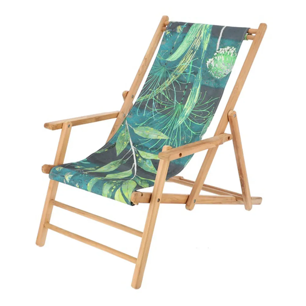 jan kurtz Liegestuhl - klappbar "Maxx Leaf" Teak grün
