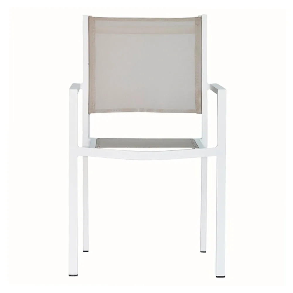 jan kurtz Stapelstuhl - mit Armlehne "Fiam Aria" 4er-Set weiß