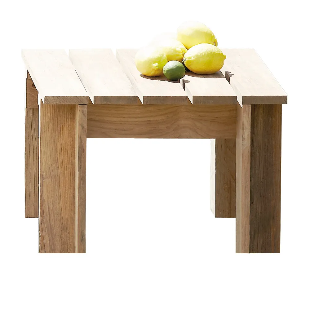 jan kurtz Beistelltisch "Batten" Teak braun