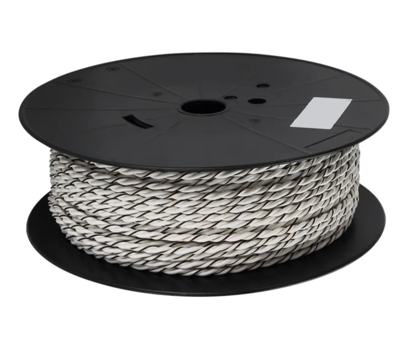 100m Lautsprecherkabel 2x 2,5qmm verdrilltes Flachkabel Weiss ECU Kupfer