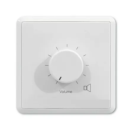 ELA 100V Lautstärkeregler UP 10/20W Weiss mit 24V Pflichtrufrelais