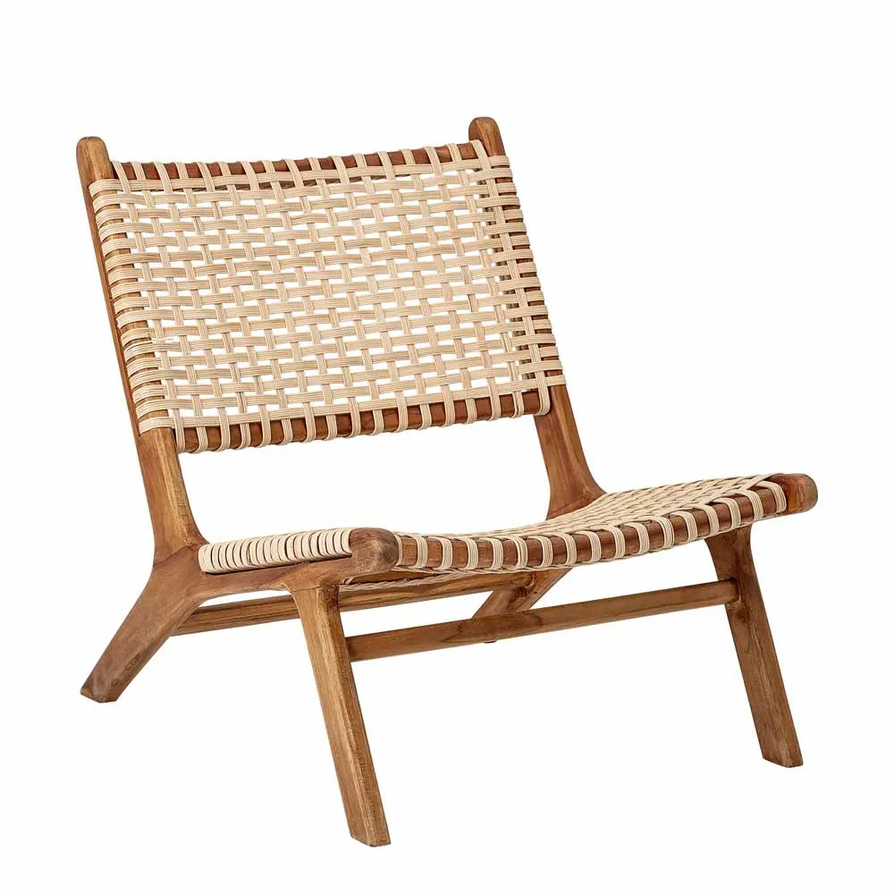 BLOOMINGVILLE Loungesessel "Keila" Teak & Rattan braun