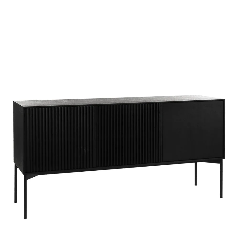 Sideboard "Padoa" Holz & Metall schwarz