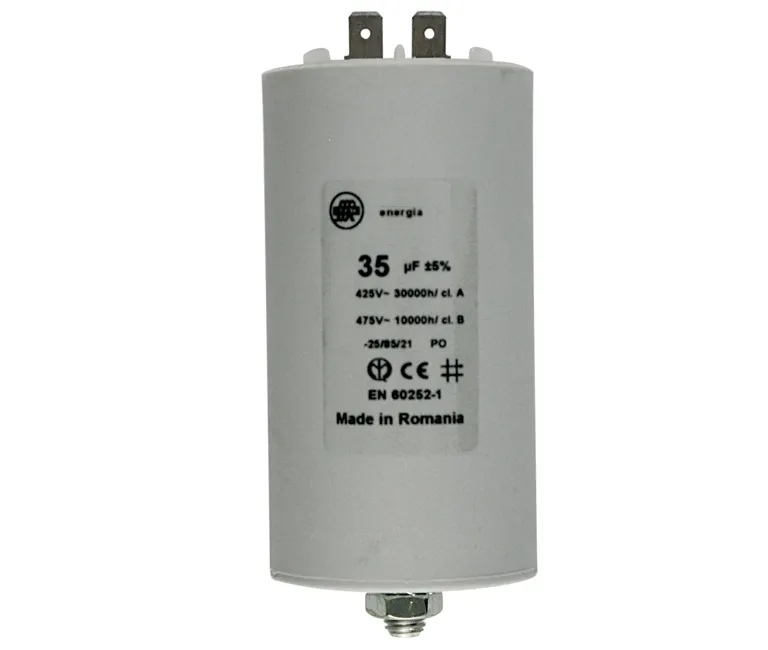 35uF Motorkondensator MKP 35uF 450V 50x96mm M8