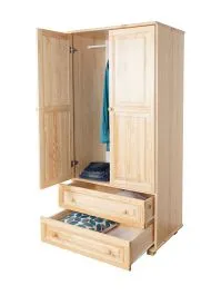 Schrank Massivholz natur 010 - Abmessung 190 x 80 x 60 cm (H x B x T)