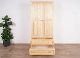 Schrank Massivholz natur 010 - Abmessung 190 x 90 x 60 cm (H x B x T)