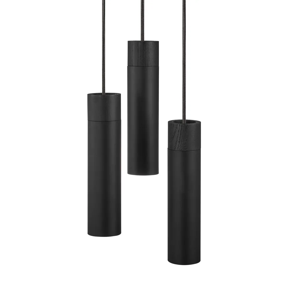 Pendelleuchte "Till" Metall & Esche schwarz