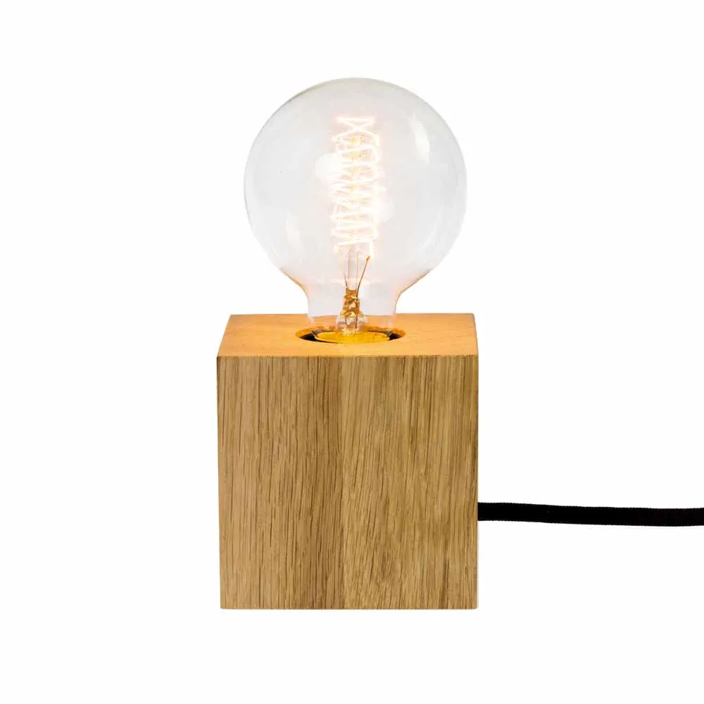 Raumgestalt Tischlampe "Quader Leuchte" Eiche