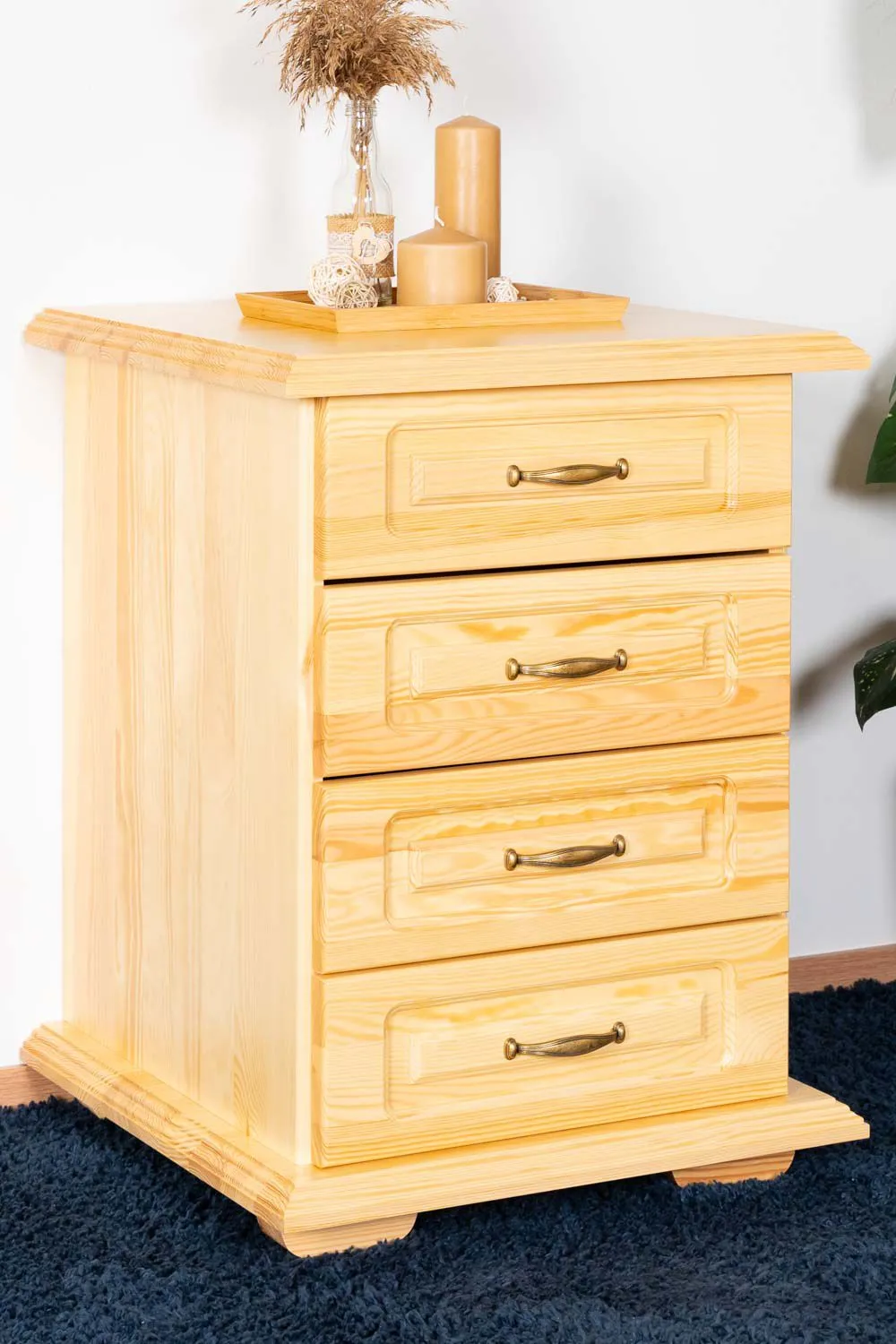 Kommode Kiefer massiv Vollholz natur Pipilo 25 - Abmessung 73 x 53 x 54 cm (H x B x T)