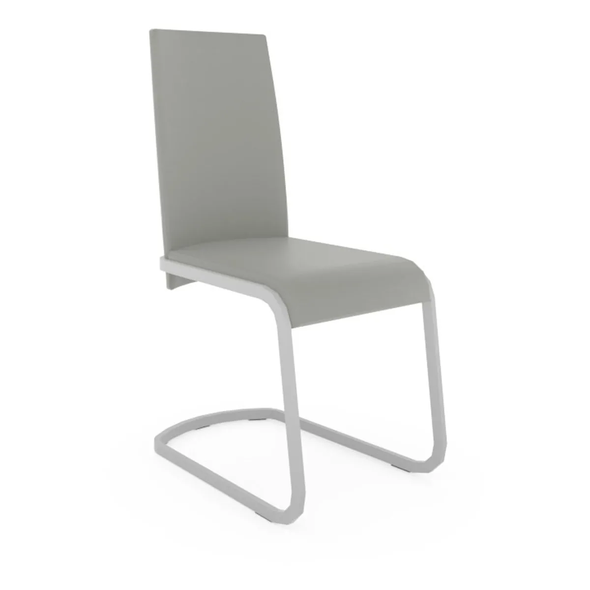 Team 7 F1 Freischwinger mit Lederbezug und Edelstahlgestell