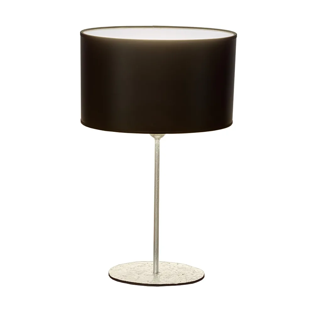 Tischleuchte - oval "Mattea" schwarz-silber