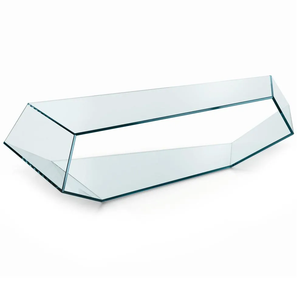 Dekon 2 Glascouchtisch von Tonelli