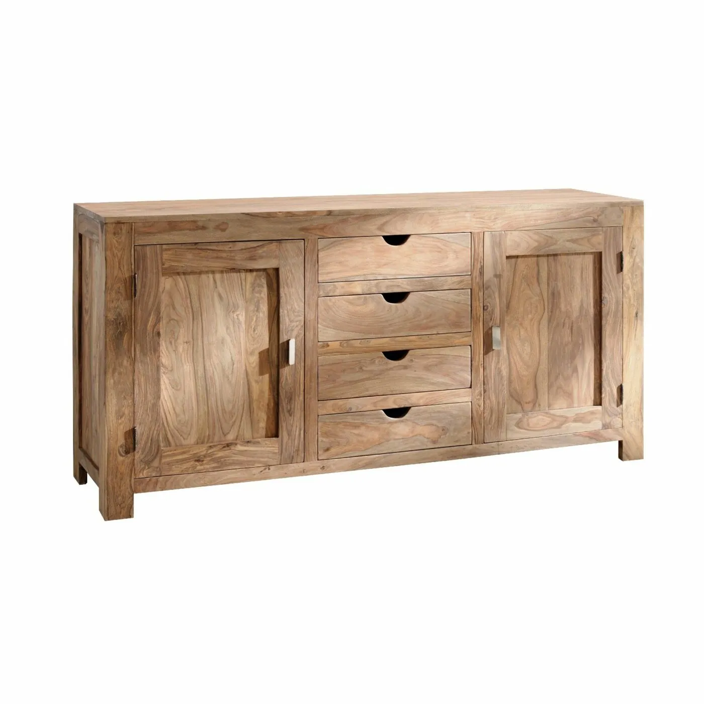 Liadomo Wasim Sideboard aus Massivholz mit 2 Türen und 4 Schubladen