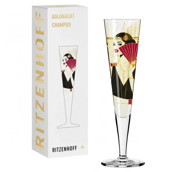 Champagnerglas Goldnacht 028