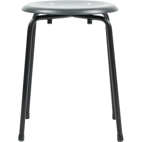 Stapelbarer Hocker S 38 S/1 von Wilde+Spieth mit schwarzem Gestell