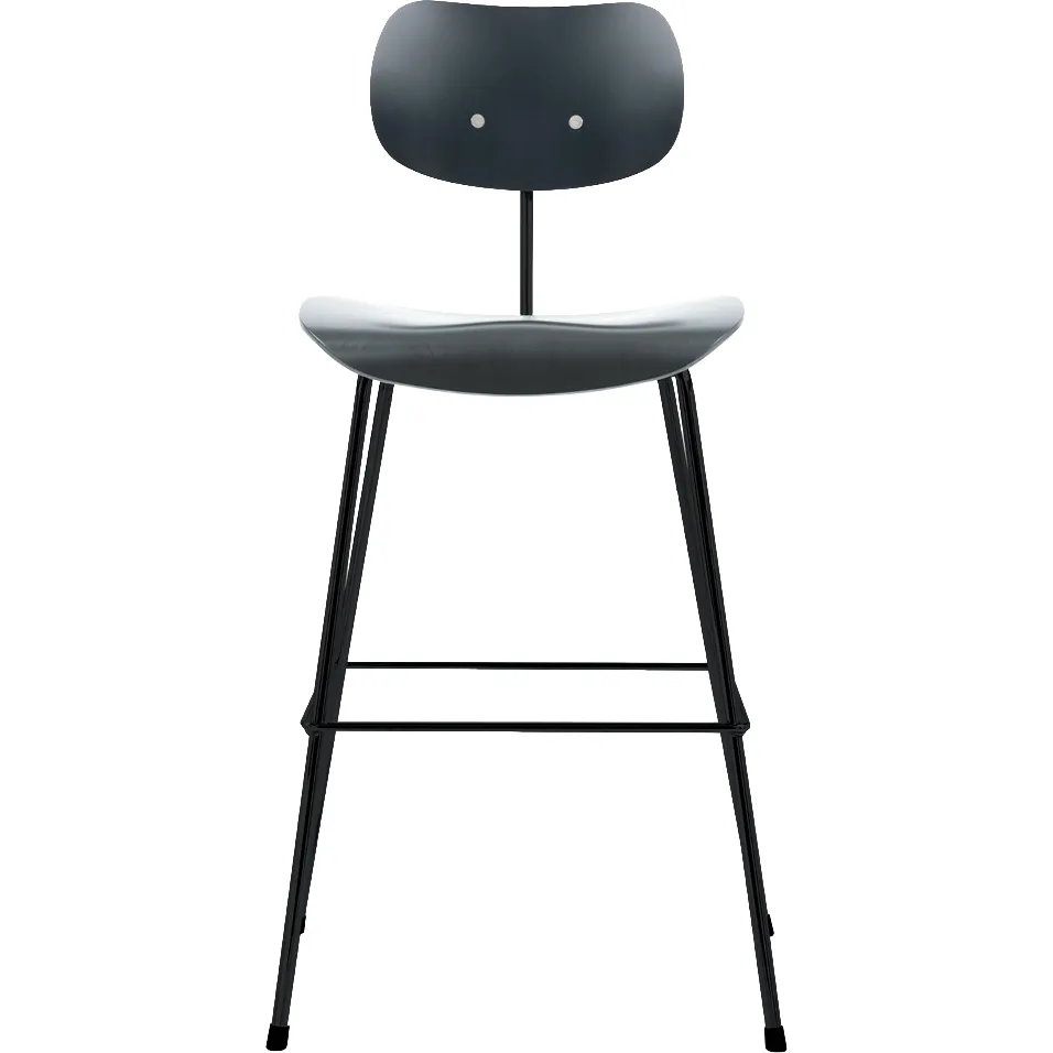 Barhocker SB 68 von Wilde+Spieth mit schwarzem Gestell